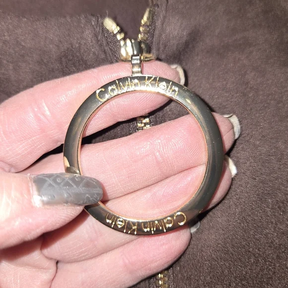 Calvin Klein Faux Suede O Ring A Line Midi Dress Womens Size 6 Chocolate Brown - Picture 11 of 11